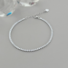 Imagem de Pulseira Riviera em Prata 925 com zircônias transparentes, destacando o brilho encantador dos detalhes, perfeita para elevar o seu estilo com elegância e sofisticação.